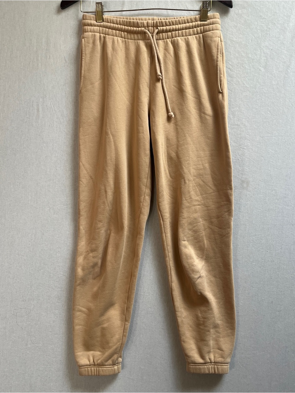 Tna Cozy Af Fleece Tan Jogger Sweatpants Size S Cotton